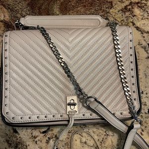 Rebecca Minkoff Crossbody with Chain inset Chevron Quilting Purse